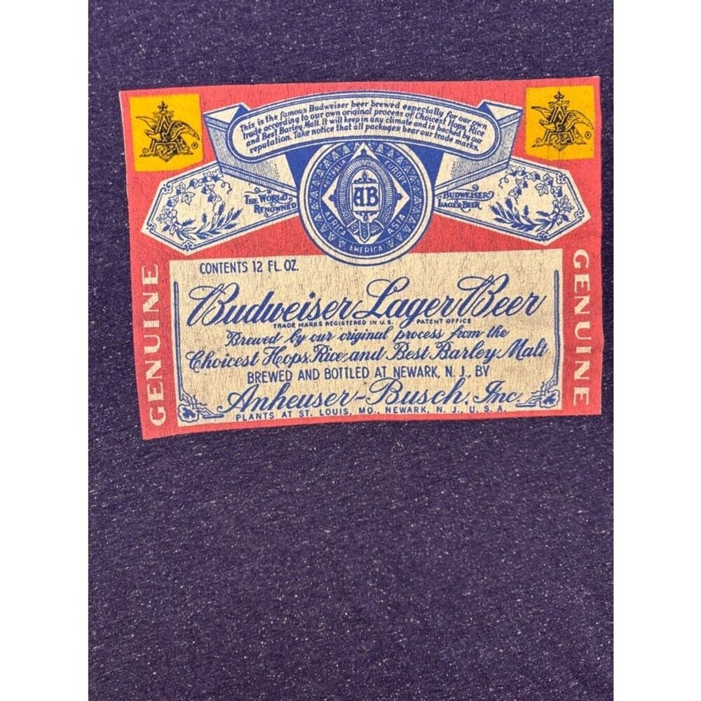 Budweiser Emblem Men's T-Shirt - Blue, Size 2XL